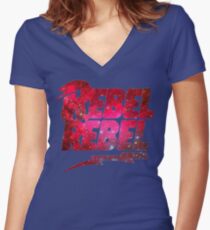 Camiseta entallada de cuello en V Sin título