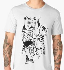 Cat gets tattooed Men's Premium T-Shirt