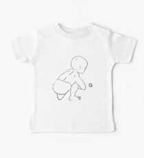 Mysterious Squatting Baby Diagram Baby Tee