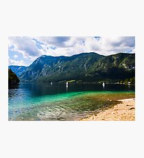 Panorama on the Lake of Predil (Tarvisio - Italy) Photographic Print