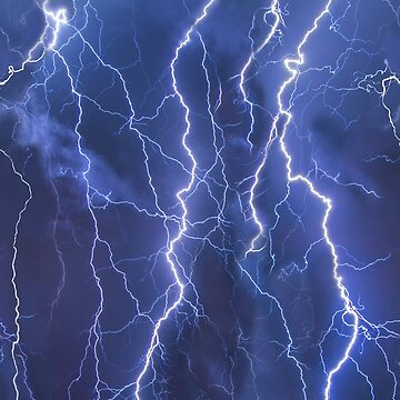 Artwork thumbnail, Dazzling blue lightning by SkyDiary
