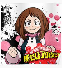 Uravity (Ochaco Uraraka) Boku no Hero Academia Paint Splatter Poster