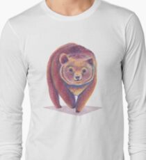 Colorful Bear, watercolor art Long Sleeve T-Shirt