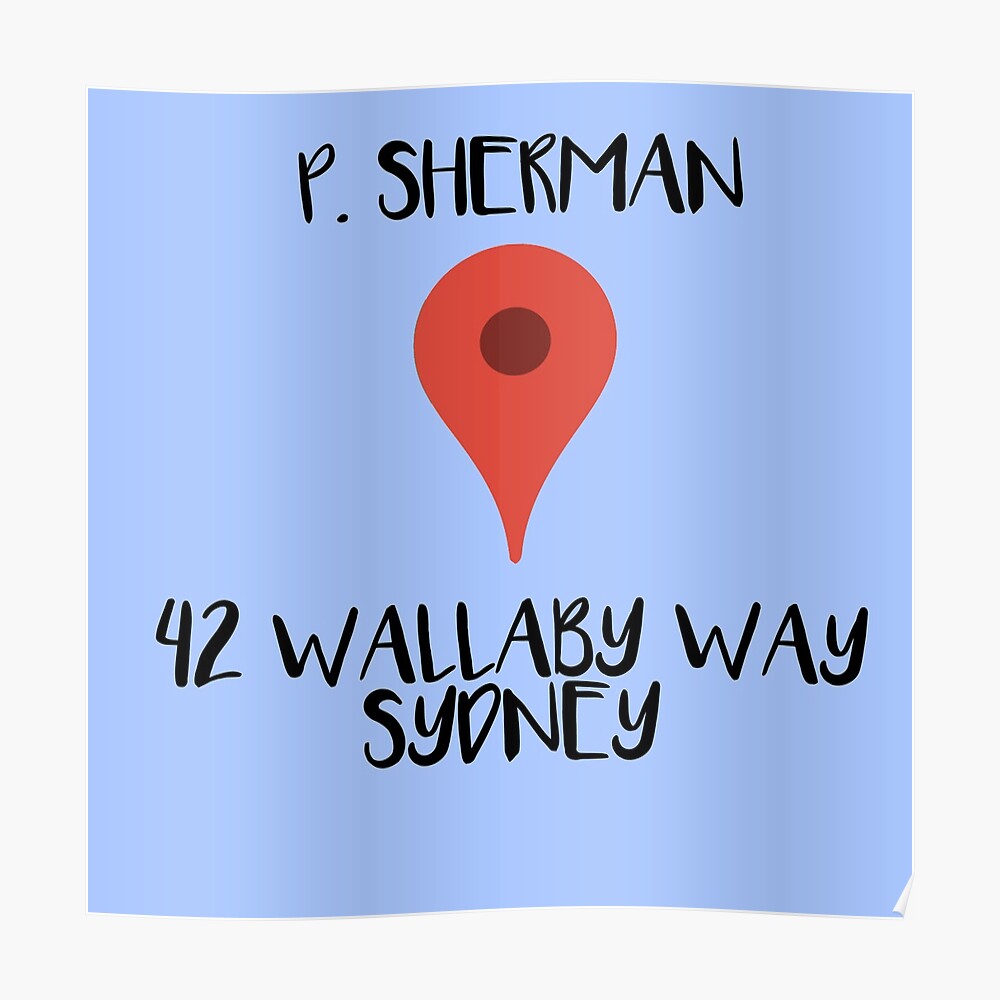 P Sherman 42 Wallaby Way Sydney