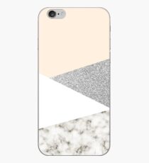 Weißer Marmor und Silberglitter iPhone-Hülle & Cover