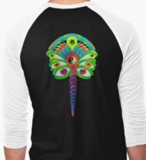 Psychedelic Flutterby Men's Baseball ¾ T-Shirt