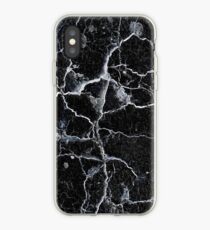 Cracked black wall background iPhone Case
