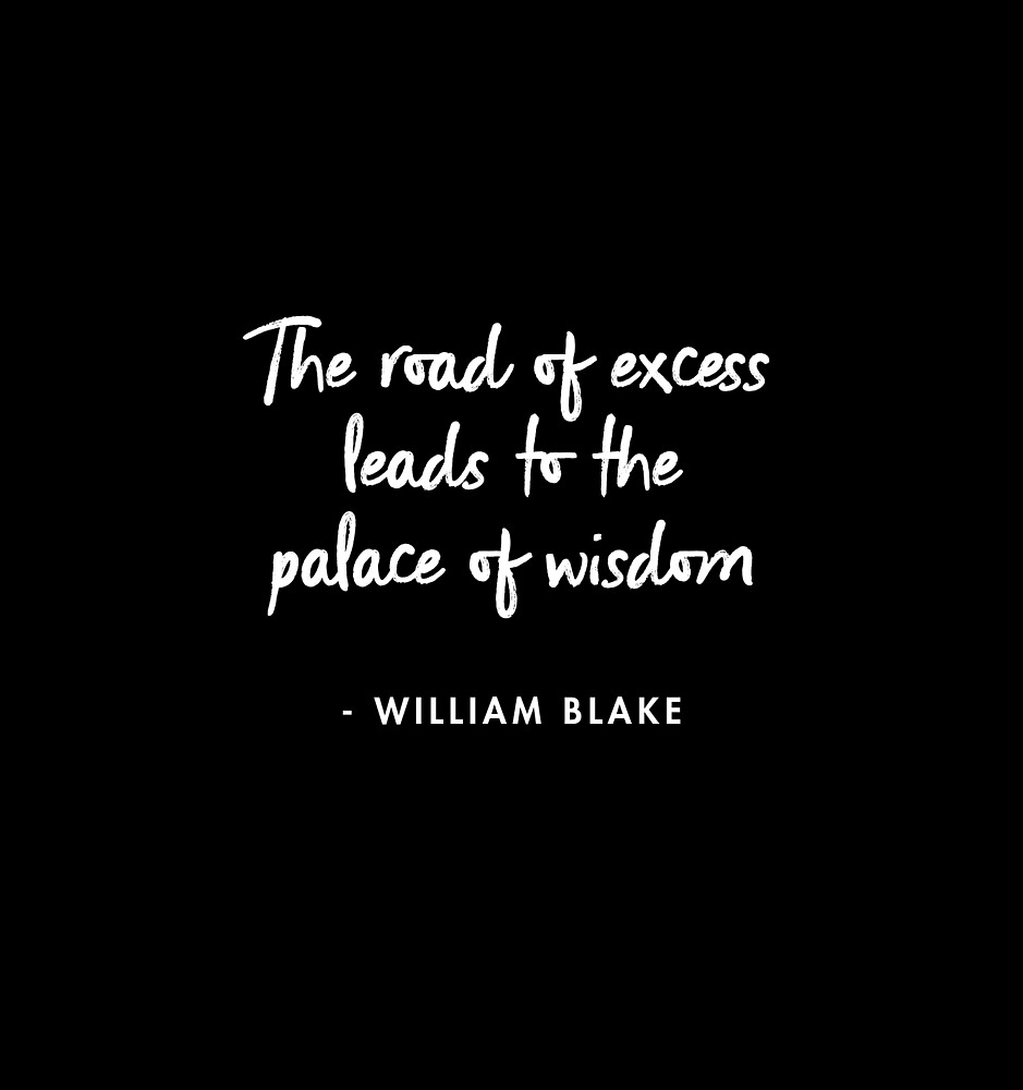 "William Blake The Road of Excess Leads to the Palace of Wisdom" by AlanPun Redbubble