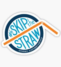 Skip the straw sticker Sticker