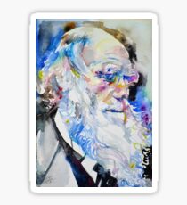CHARLES DARWIN - watercolor portrait.8 Sticker