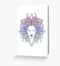 Tarjeta de felicitación Medusa (colores)