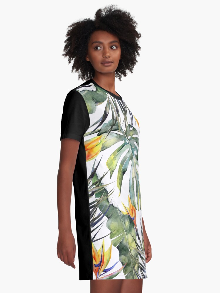 Alternate view of TROPICAL GARDEN Graphic T-Shirt Dress