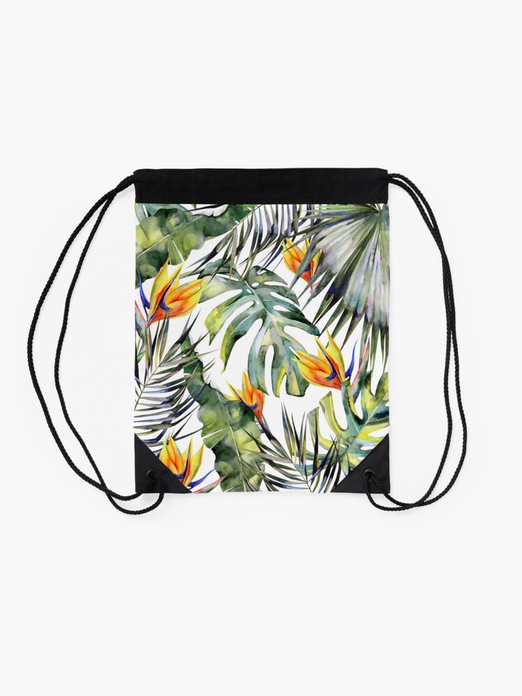 Alternate view of TROPICAL GARDEN Drawstring Bag