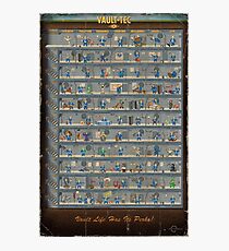 Fallout 4: Vault-Tec Perk Chart Photographic Print