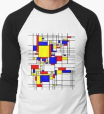 Piet Mondrian Men's Baseball ¾ T-Shirt