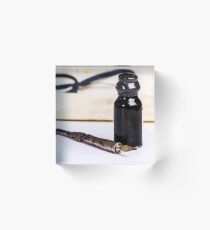 Old pen and ink bottle Acrylic Block