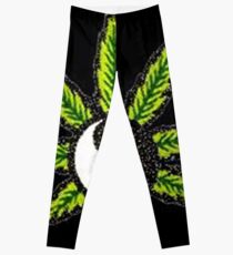 Yin Yang Weed Leaf 420 Life Leggings