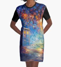 Phone box with the moon light Graphic T-Shirt Dress