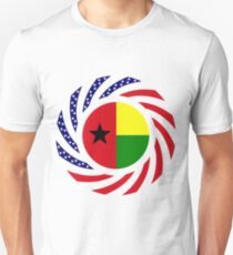Guinea Bissau American Multinational Patriot Flag Series Slim Fit T-Shirt