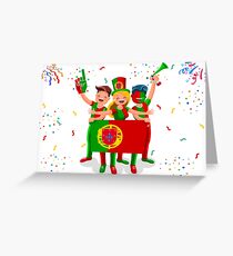 Portugal Football Fans Greeting Card