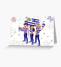 Uruguay football Fans Greeting Card
