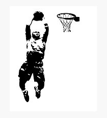 Basketball Player Making a Dunk or Layup Shot Photographic Print