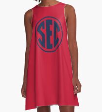 Ole Miss Rebels SEC Logo A-Line Dress