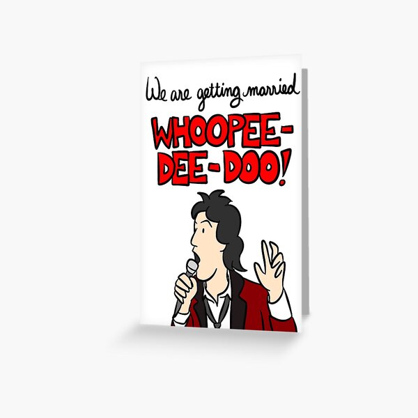 Wedding Singer Engagement Announcement Greeting Card