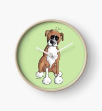 Deutscher Boxer - Dog - Dogs - Comic - Cartoon - Breed - German Boxer Clock