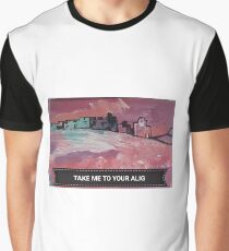 "Take me to your Alig" UFO cityscape Graphic T-Shirt