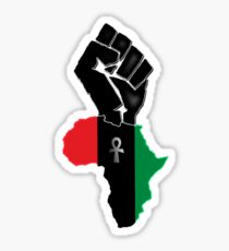 Black fist Africa custom Tee Sticker