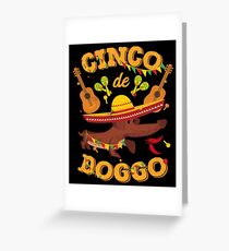 Cinco de Mayo Dachshund Dog Greeting Card