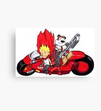 Calvin and Hobbes Akira Anime Canvas Print