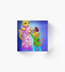 Mothers Day Cats Acrylic Block
