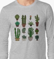 Cactus Pattern Long Sleeve T-Shirt