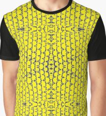 Yellow, pattern, design, tracery, weave, drawing, figure, picture Graphic T-Shirt