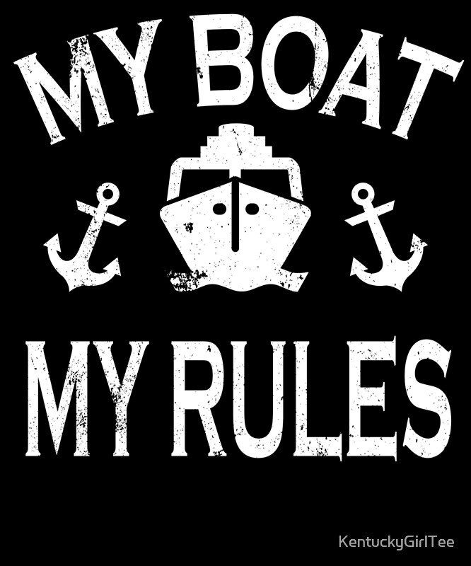 "My Boat My Rules Boat Captain Shirt Funny Boat Shirt Boating Anchor
