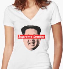 Supreme Leader Un - Kim Jong Un Parody T-Shirt Women's Fitted V-Neck T-Shirt