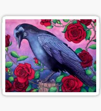 Crow and Roses Sticker
