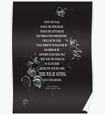Bene Gesserit Litany Against Fear Poster