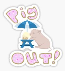 Pig Out! Sticker