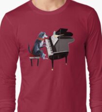 Piano lesson (Doggy Art) Long Sleeve T-Shirt