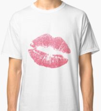 Kuss Kiss Lippenstift Kussmund Pink Classic T-Shirt