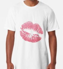 Kuss Kiss Lippenstift Kussmund Pink Longshirt