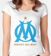 olympique marseille Women's Fitted Scoop T-Shirt