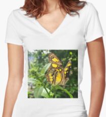 “An Angel’s Wings”, Photo / Digital Painting Women's Fitted V-Neck T-Shirt
