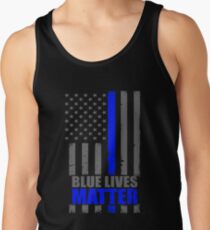 Blaue Leben-Angelegenheit dünne blaue Linie Flagge Tanktop für Männer