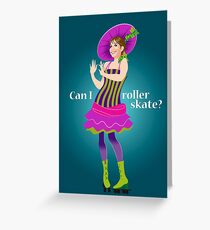 Tarjeta de felicitación ¿Puedo patinar?
