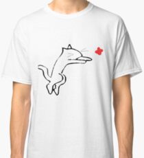 Kitty chasing red butterfly Classic T-Shirt