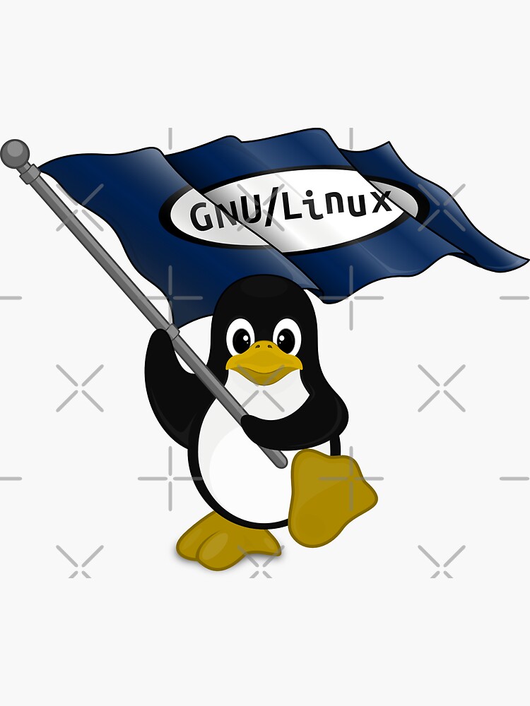 Tux Gnu Linux Flag Penguin Stickers By Orinemaster Redbubble